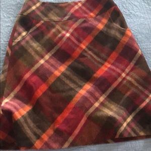 Talbots wool plaid skirt lined